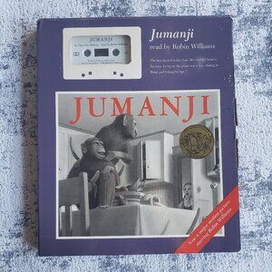 Jumanji Box Set of Hardcover 1981 Book & Tape Cassette Read by Robin Williams